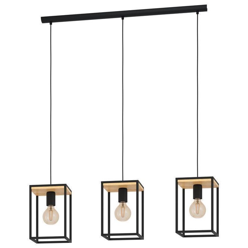 Lámpara Colgante Libertad Acero Negro L880 H1100 E27 3x40W Cod99855-0