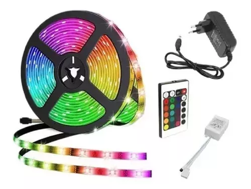 Tira Cinta Led RGB Y Multicolor 5 Metros Con Control Remoto-0