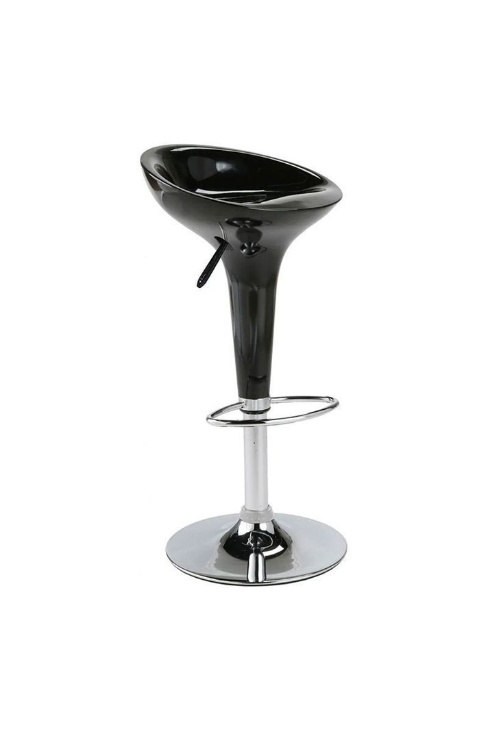 Pack 2 - Piso Bar Regulable Taburete Estilo Retro - Negro-2