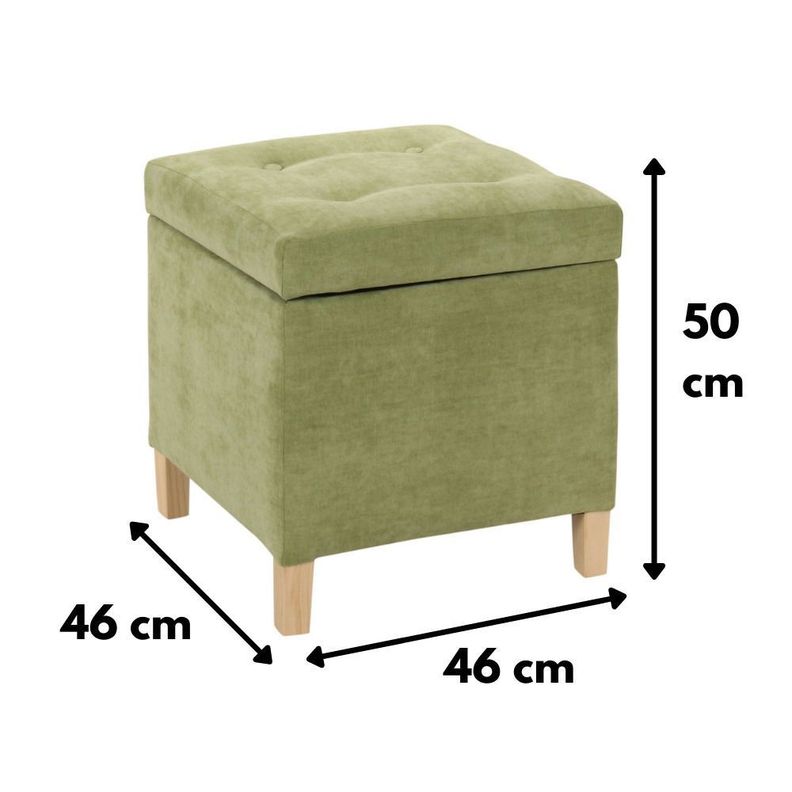 Pouf Baúl Rucato Pistacho Altea 46x46x50 cm Máxima Design-3