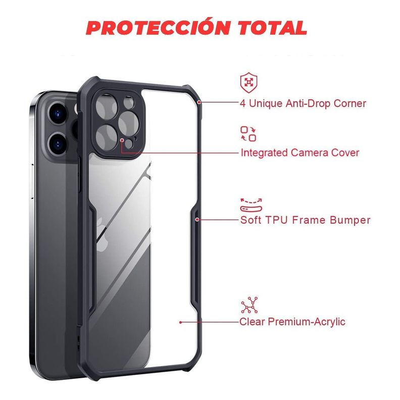 Carcasa Para Iphone 12 Pro Max Con Anillo Militar Grade Reforzada-3
