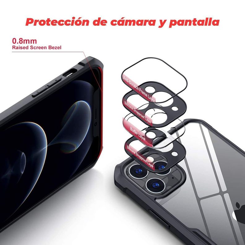 Carcasa Para Iphone 12 Pro Max Con Anillo Militar Grade Reforzada-6