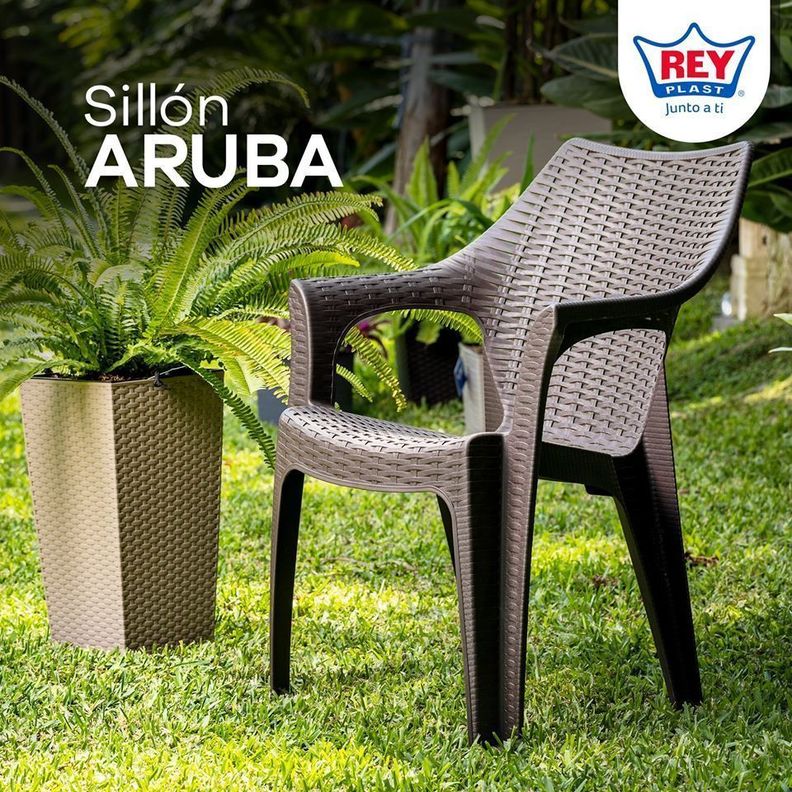 Silla Aruba Rattan Terraza Camping Apoyabrazos-7