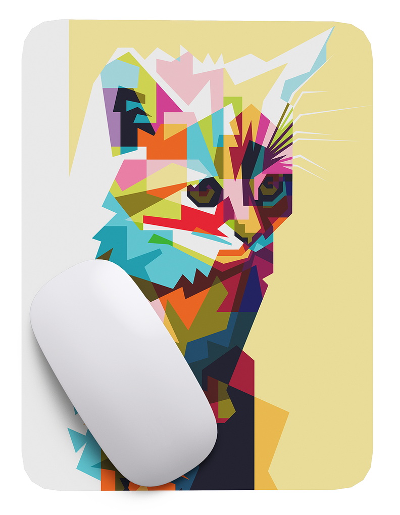 Mouse Pad Gato Arte de animales - 17cm X 21cm D23-1