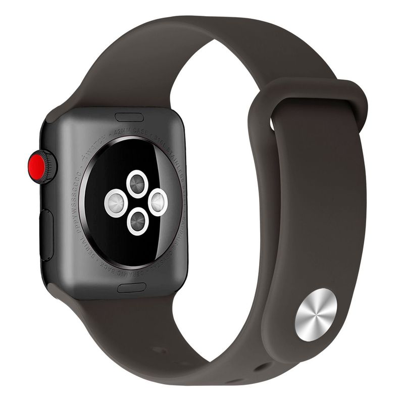 Correa Boton Compatible Iwatch Apple Watch Marrón Oscuro 38-40-41MM-0