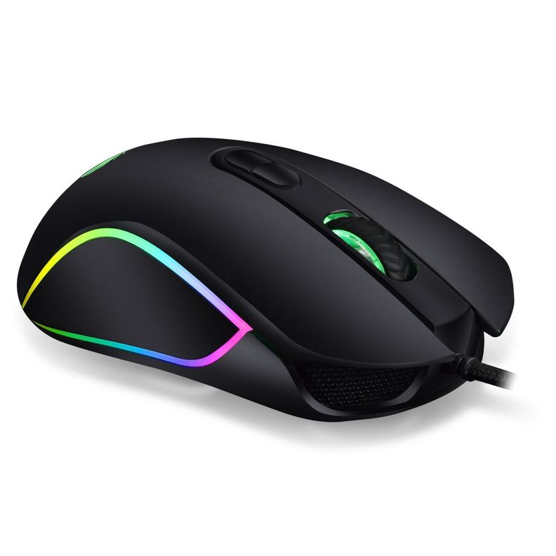 Mouse Gamer Ergonómico USB RGB 4500 DPI Reptilex-3