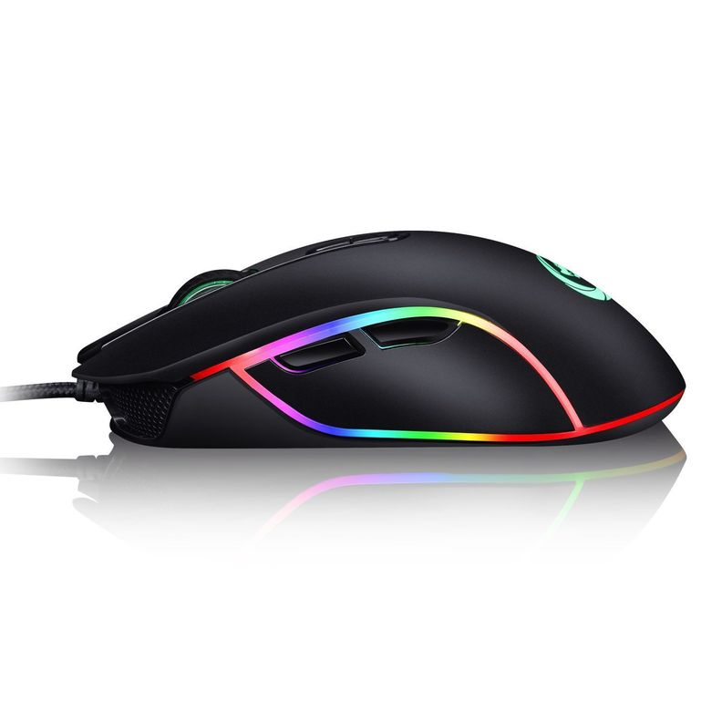 Mouse Gamer Ergonómico USB RGB 4500 DPI Reptilex-2