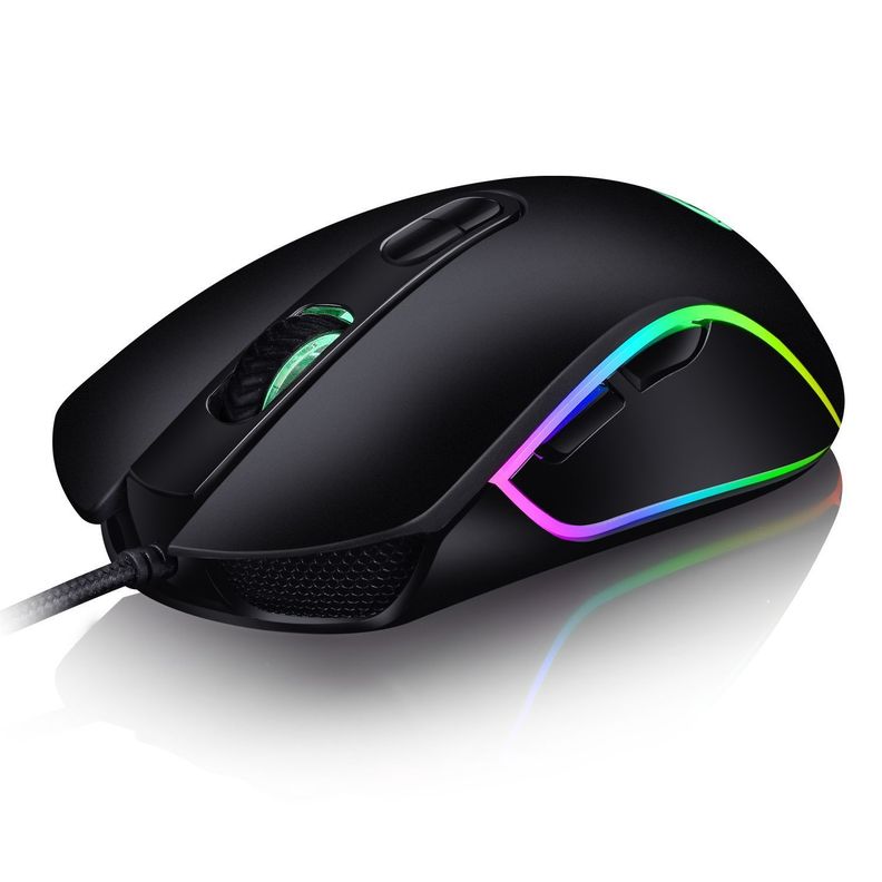 Mouse Gamer Ergonómico USB RGB 4500 DPI Reptilex-1
