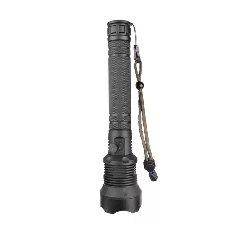 Potente Linterna Led P90 De Carga Usb Aleación De Aluminio-3