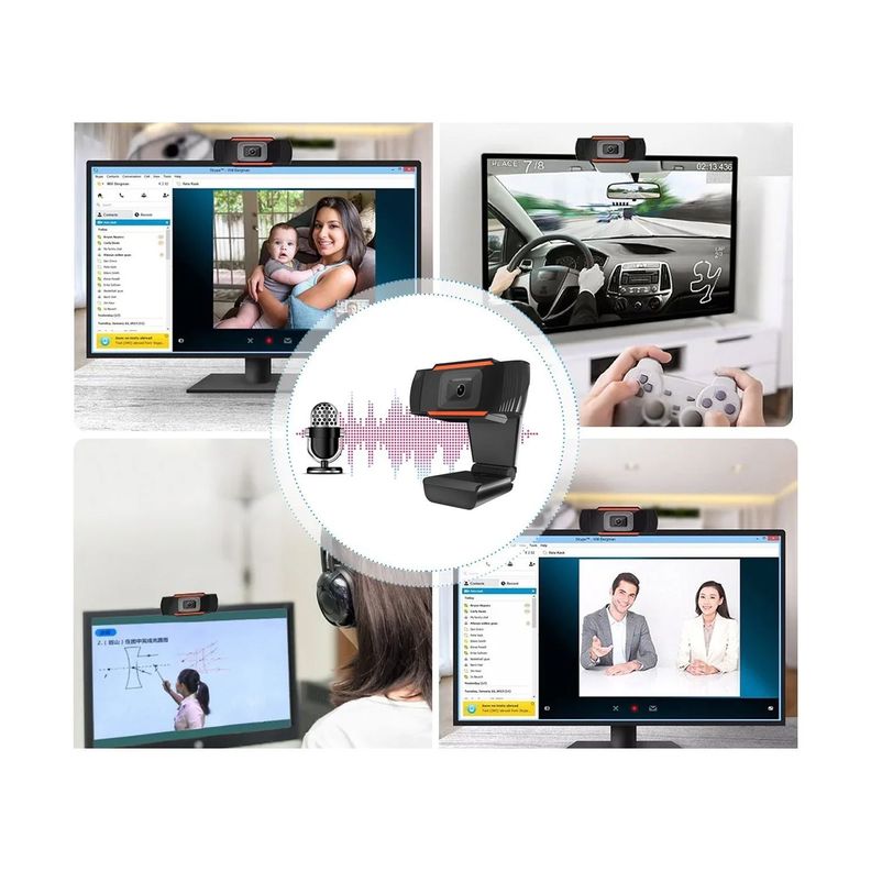 Camara Web Webcam Rotating Full Hd 1080p Tecnolab-4