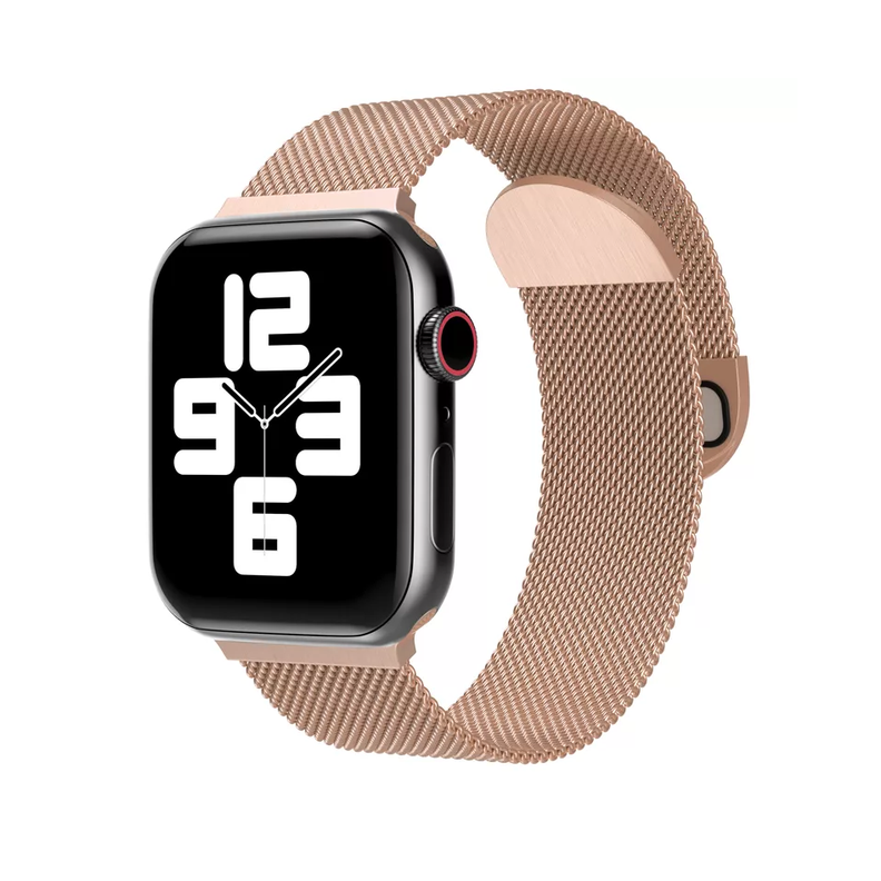 Correa Metálica Para Apple Watch 42 /44 / 45 / Rosa Gold-0