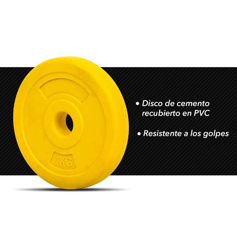 Disco de Cemento 1 Kg para Barra PVC Amarillo-4
