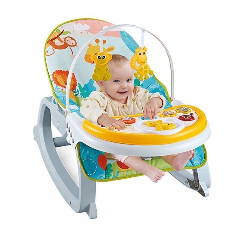 Silla Mecedora Celeste Musical Vibratoria Bebé Silla Nido 3 En 1-0