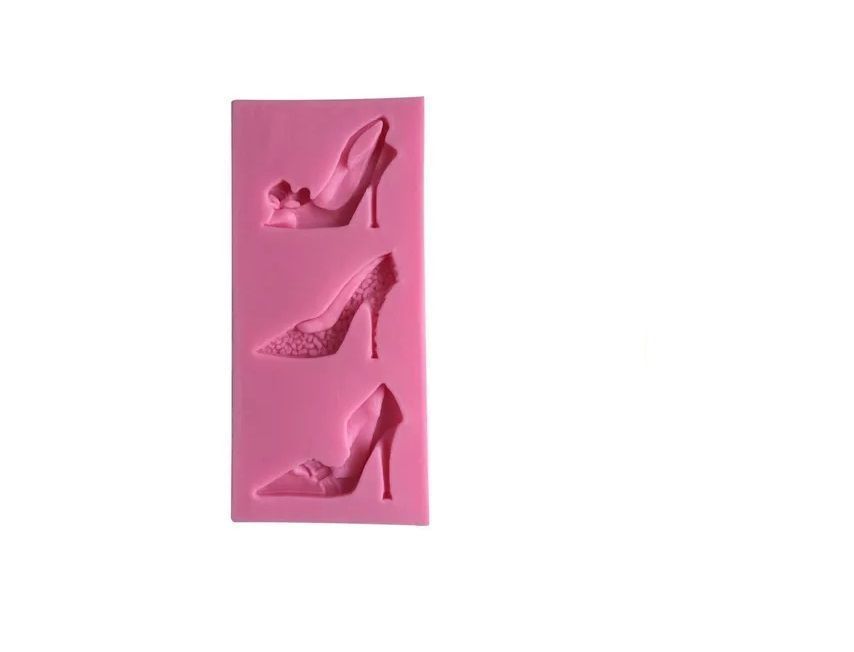 Molde De Silicona Tacon Molde Zapato Molde Fondant-1