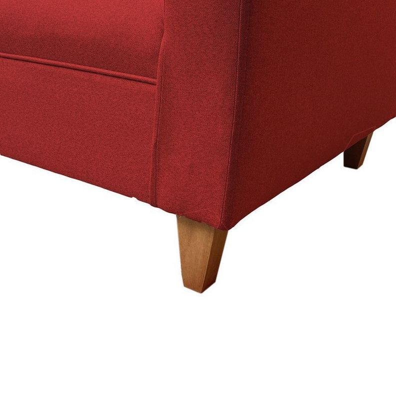 Par Butacas Mateo Chenille Rojo Pata Madera 1C-3