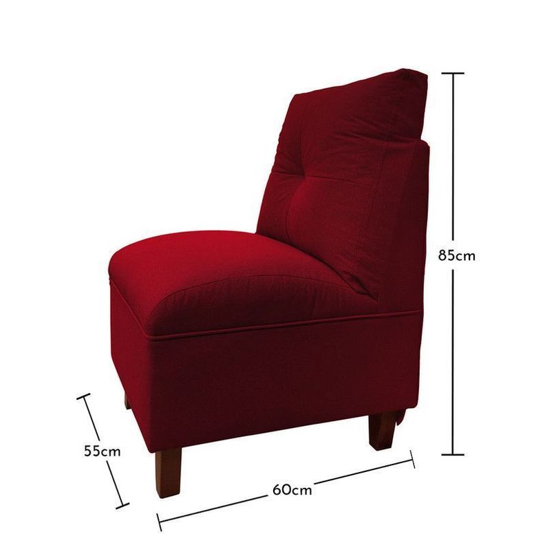 Par Butacas Mateo Chenille Rojo Pata Madera 1C-4