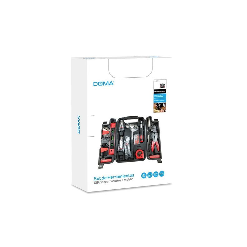 Set de Herramientas 129 Piezas Manuales Con Maletín Doma-3