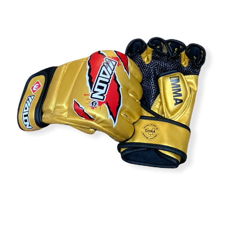 Guantes de MMA Wolon Cuero Natural Dorado-0