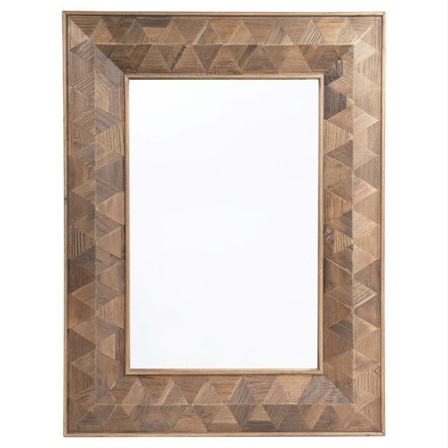 Espejo Lidoga rectangular de madera de olmo-0