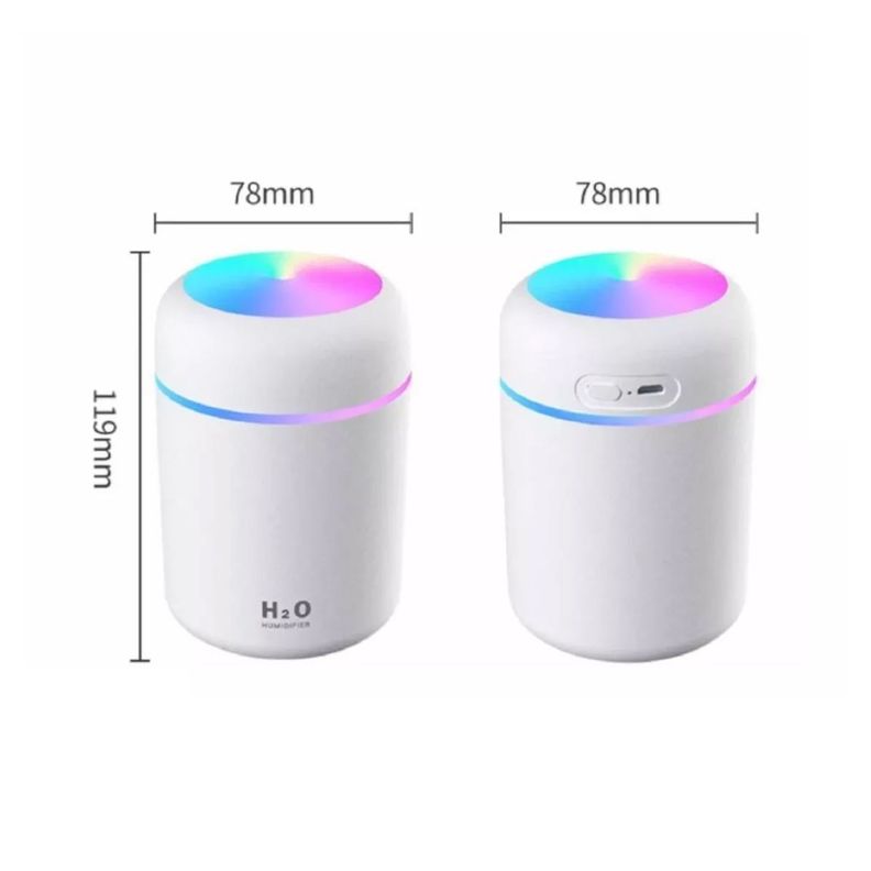 Humificador Difusor De Aire Luz Led Rgb Usb Blanco-2
