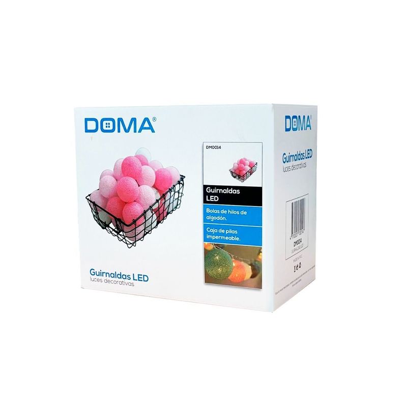 Guirnalda Luces Led Decorativas 20 Esferas Luz Blanca Cálida-0
