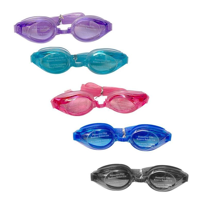 Lentes Natacion Gafas Piscina Unisex Colores Tapones Oidos Azul-1
