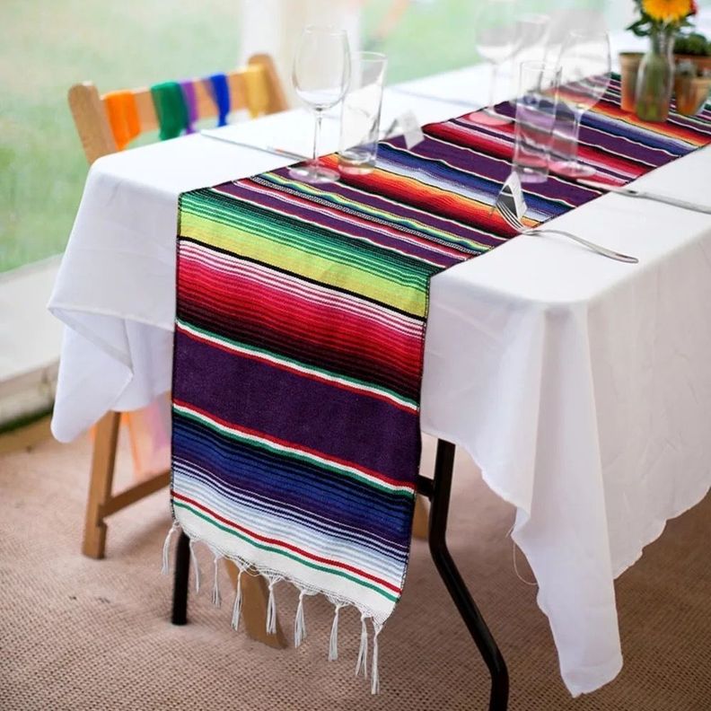 Mantel Decorativo Estilo Mexicano Rectangular -1