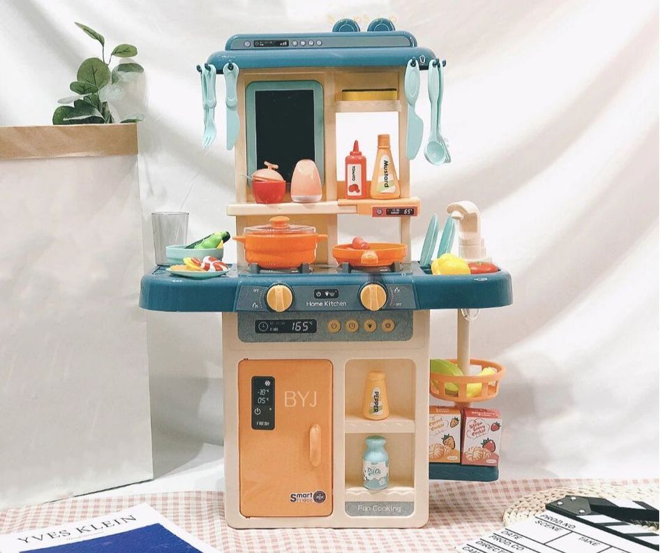 Cocina De Juguete 42 Accesorios Estilo Moderno Azul-3