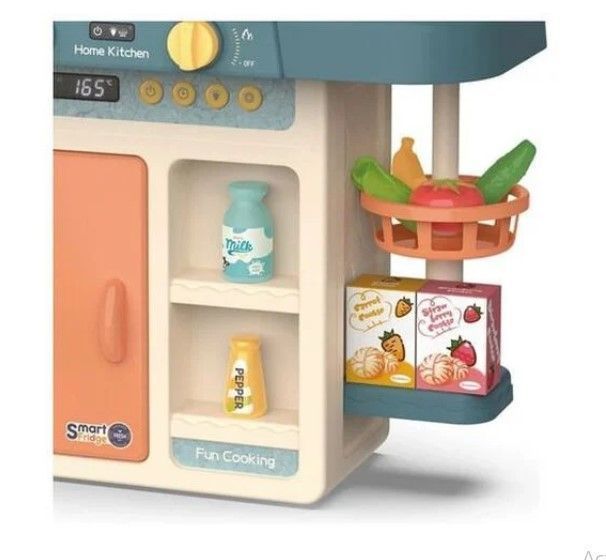 Cocina De Juguete 42 Accesorios Estilo Moderno Azul-2