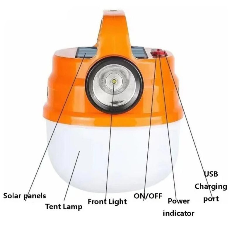 LINTERNA LAMPARA SOLAR RECARGABLE-2