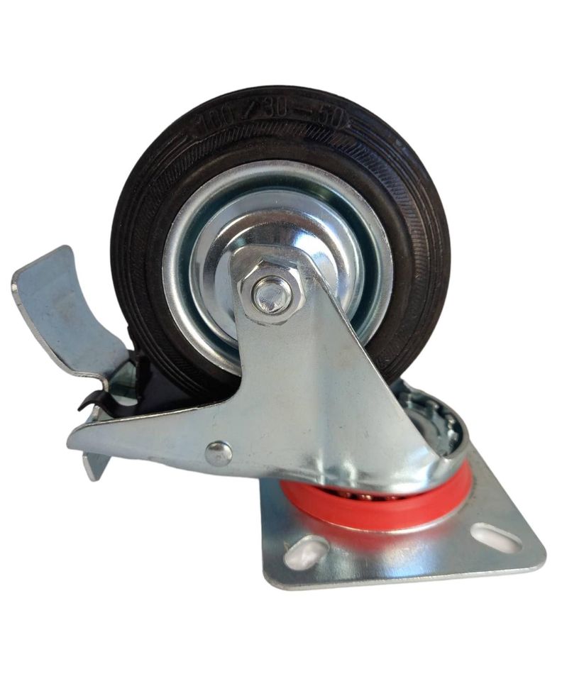 rueda giratoria 4" con freno-0