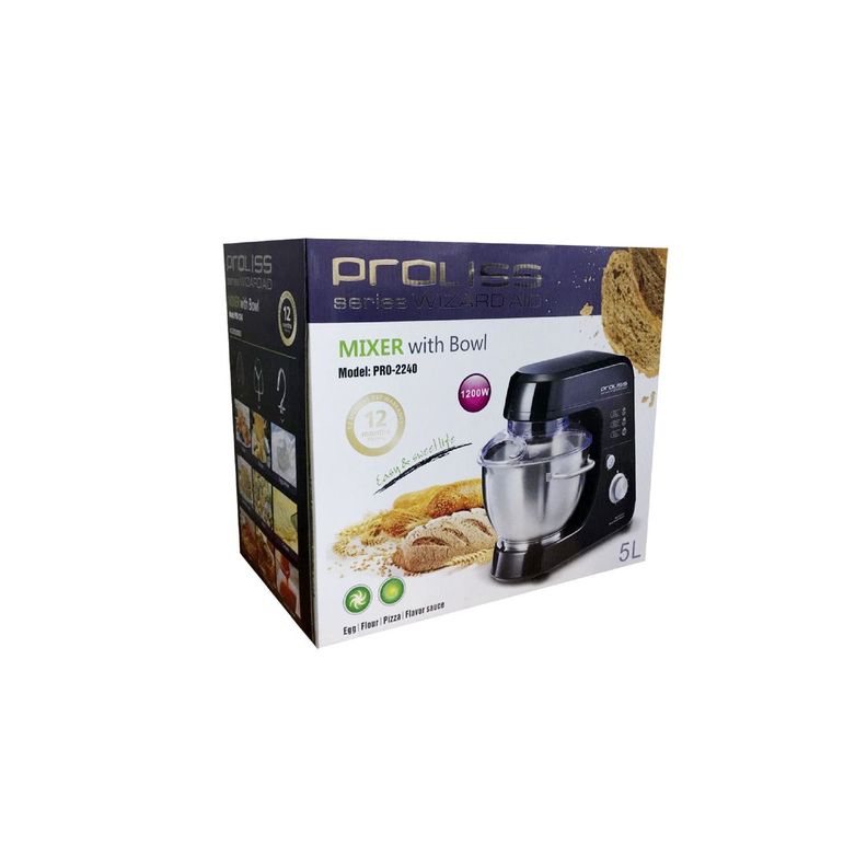Batidora Amasadora 1200w De 8 Velocidades Color Negro - PuntoStore-2