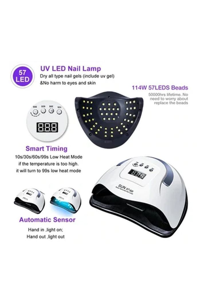 Lámpara Led Uv Manicura 180w Uñas Secador Profesional-4