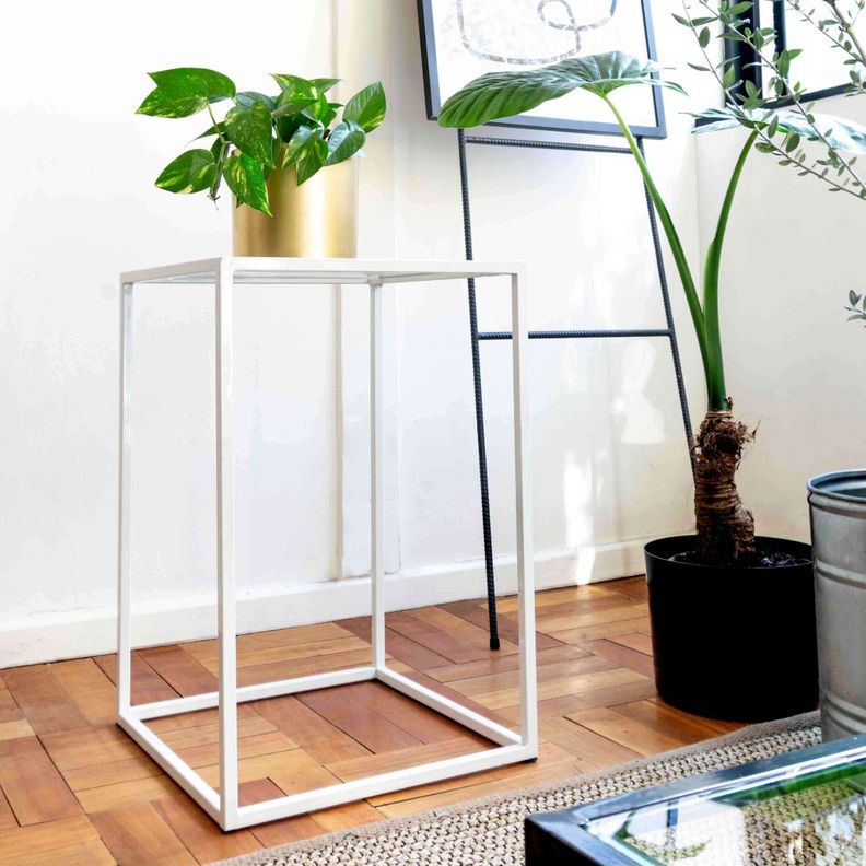 MESA LATERAL ALTAR 40 BLANCO GLASS-0