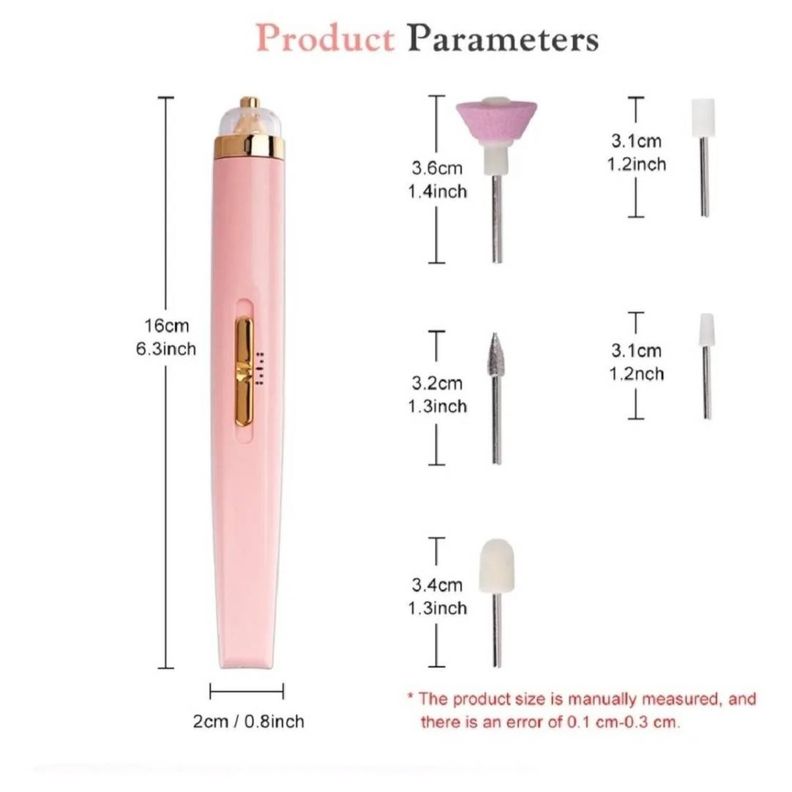 SALON MANICURE RECARGABLE USB 5 PZAS. CON LUZ-5
