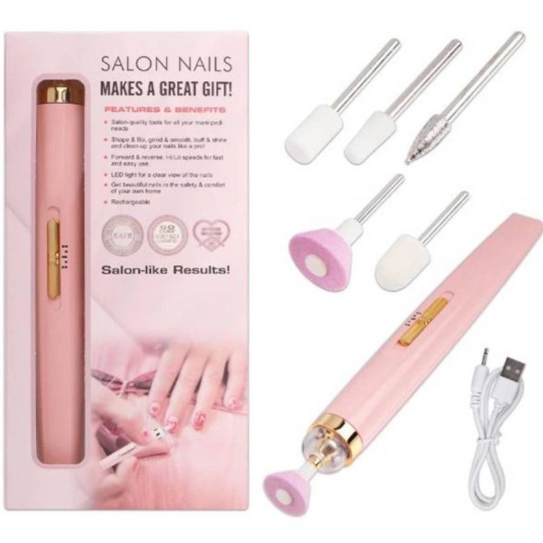 SALON MANICURE RECARGABLE USB 5 PZAS. CON LUZ-7