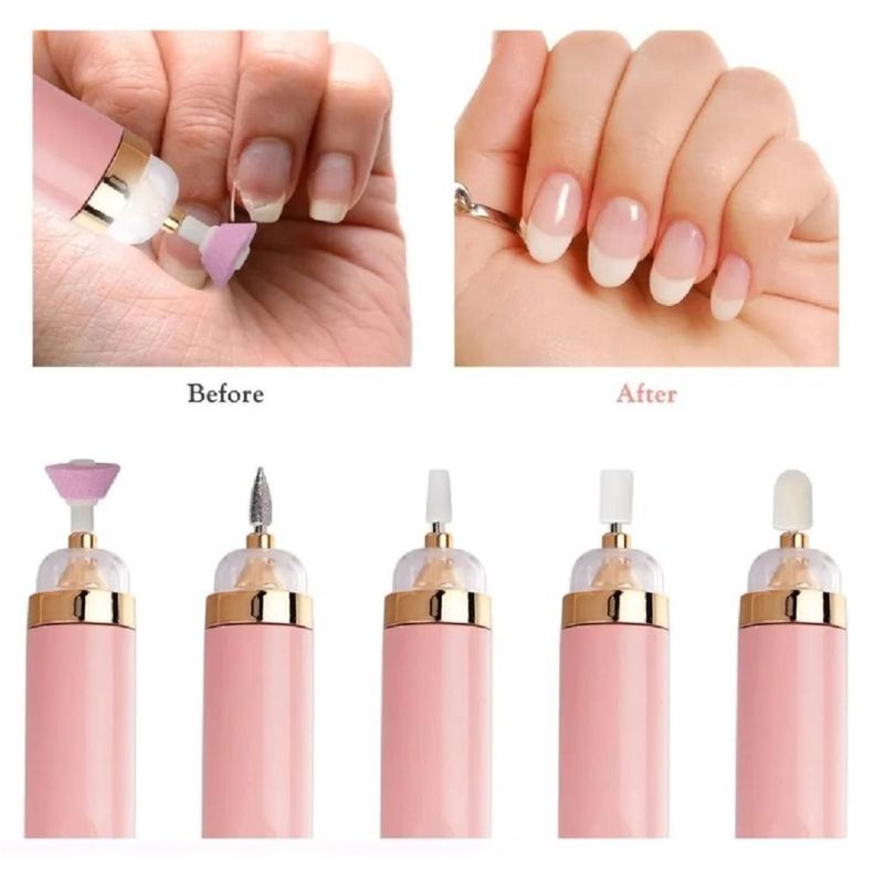 SALON MANICURE RECARGABLE USB 5 PZAS. CON LUZ-1