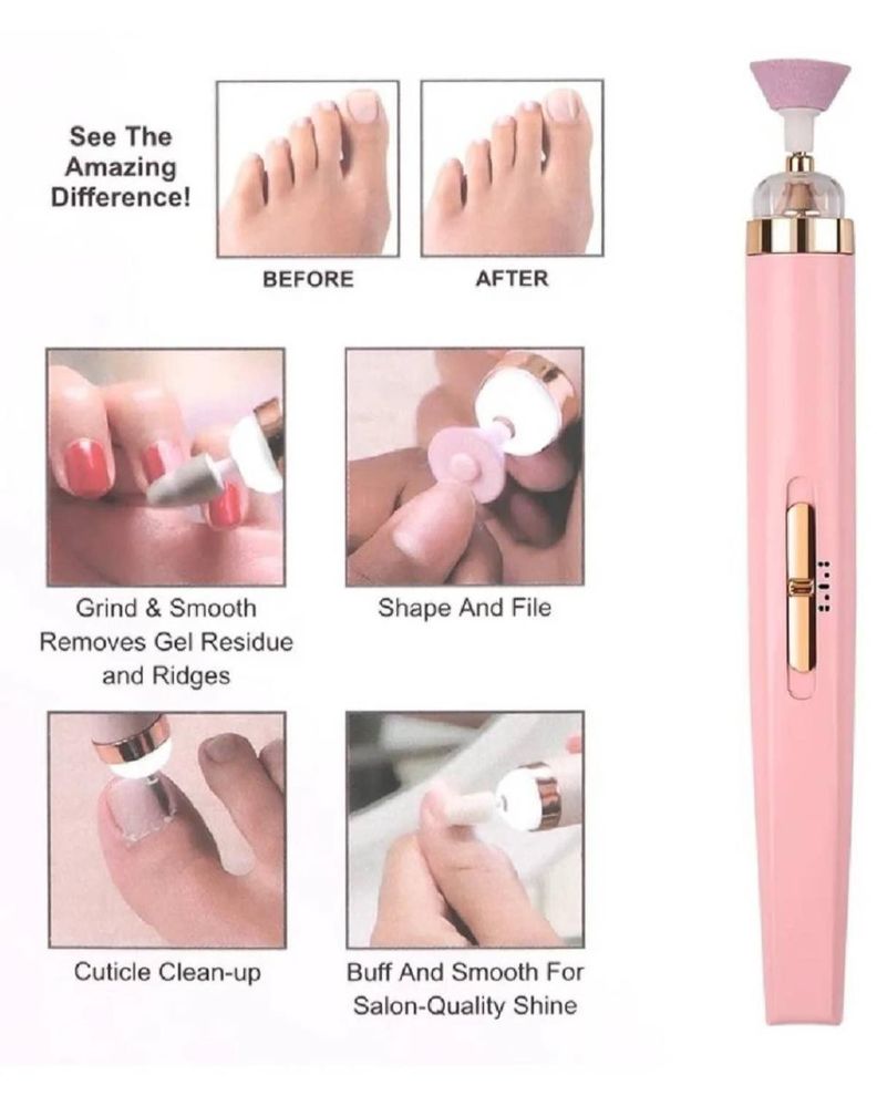 SALON MANICURE RECARGABLE USB 5 PZAS. CON LUZ-2