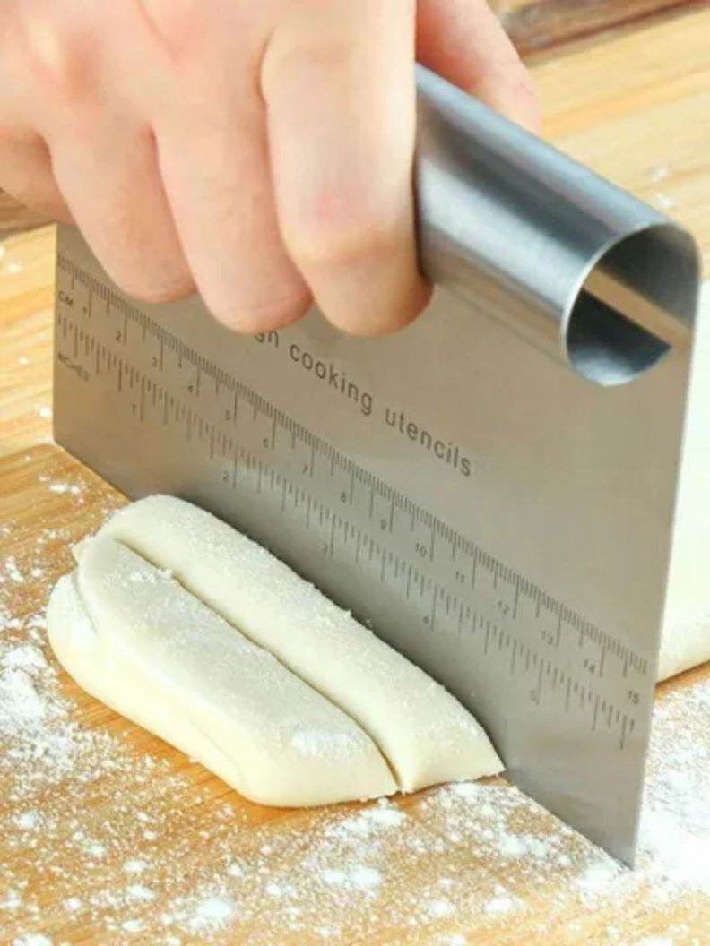 Scraper Metálico Espátula Alisador Torta Cortador Masa 22cm-2