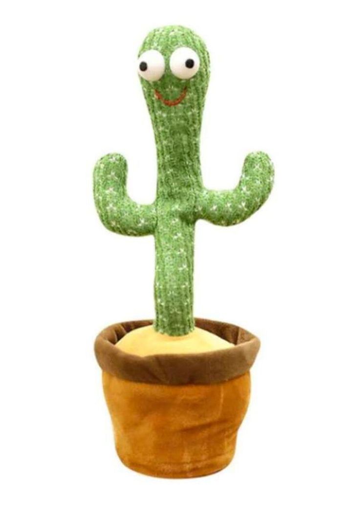 Cactus Bailarín Peluche Musical Juguete Repetidor De Voz-0
