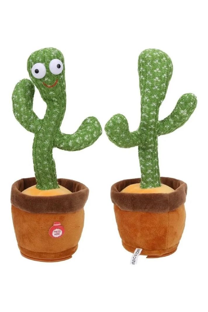 Cactus Bailarín Peluche Musical Juguete Repetidor De Voz-3