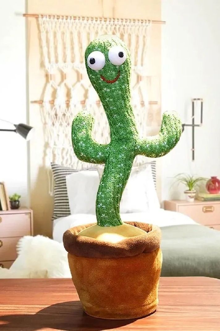 Cactus Bailarín Peluche Musical Juguete Repetidor De Voz-4