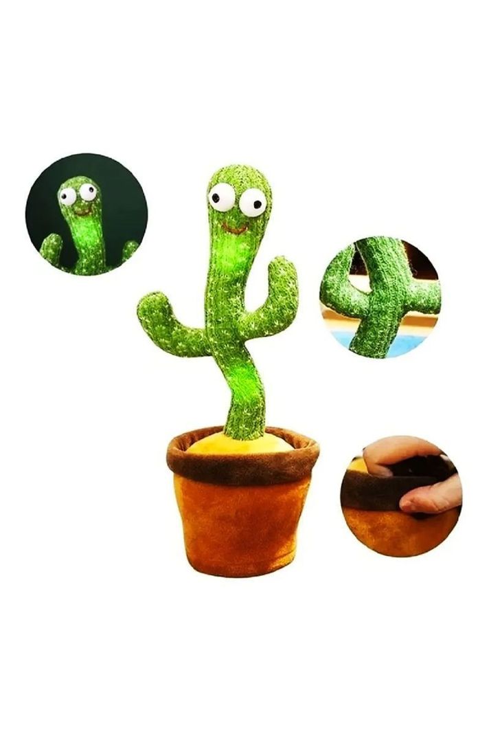 Cactus Bailarín Peluche Musical Juguete Repetidor De Voz-1