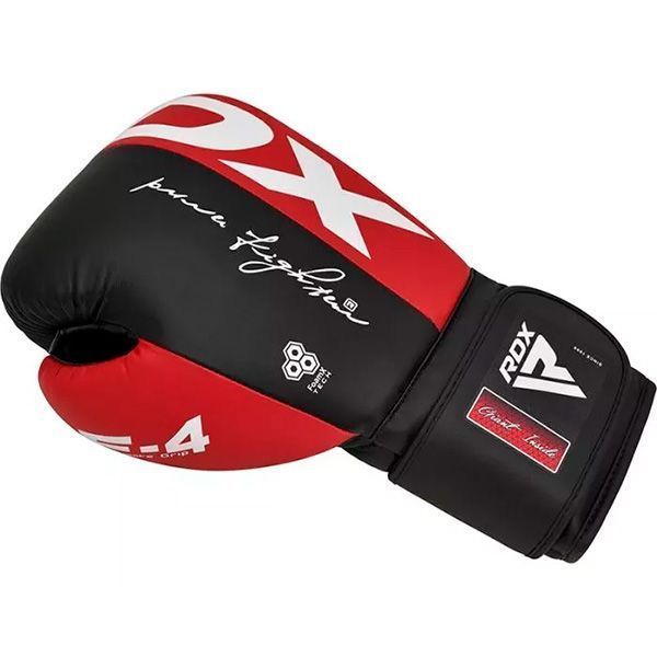 Guantes De Boxeo Rdx - F4 Pro Black Red - bgr-f4r-4