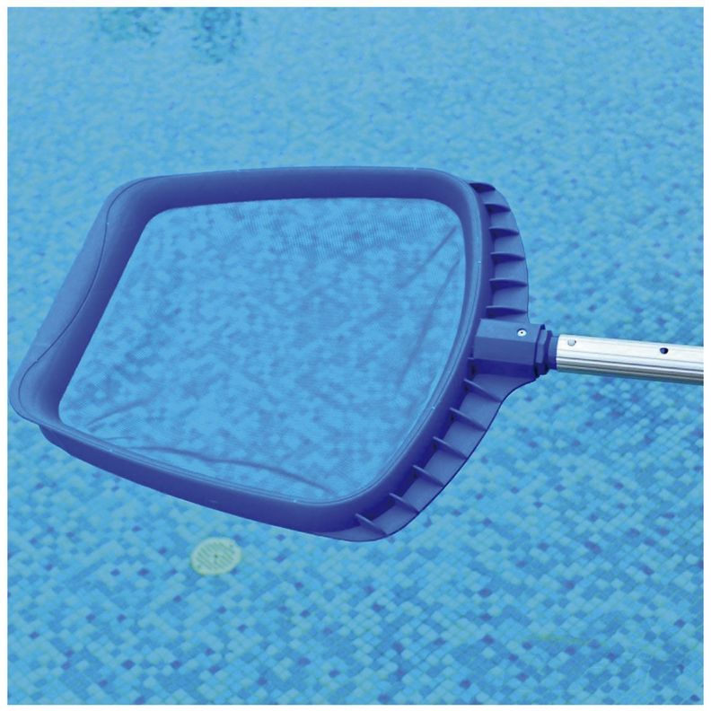Malla Plana Grande Para Limpiar Piscina Con Mango Plástico-4