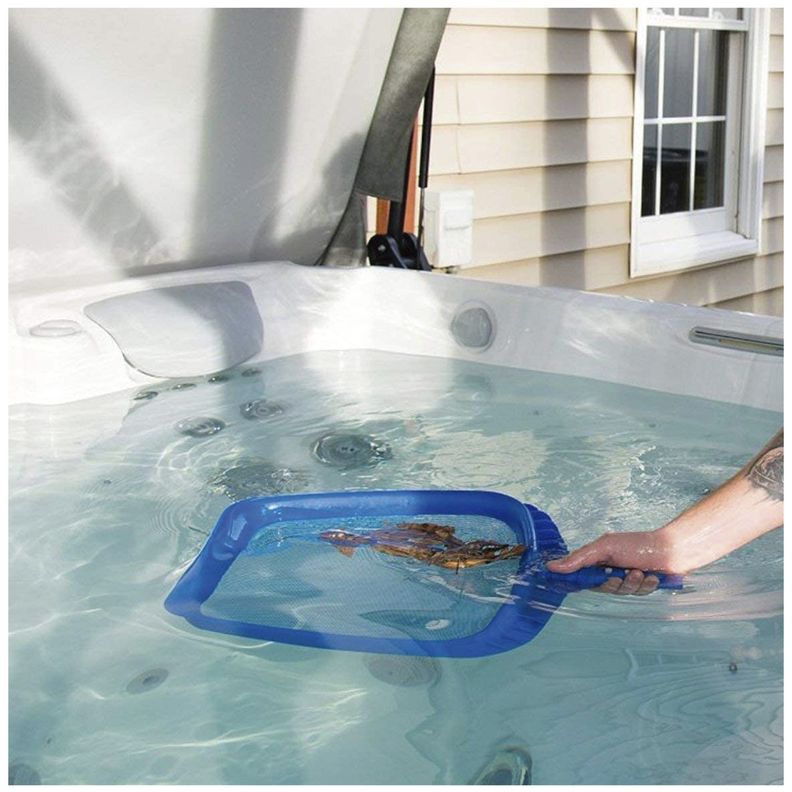Malla Plana Grande Para Limpiar Piscina Con Mango Plástico-5