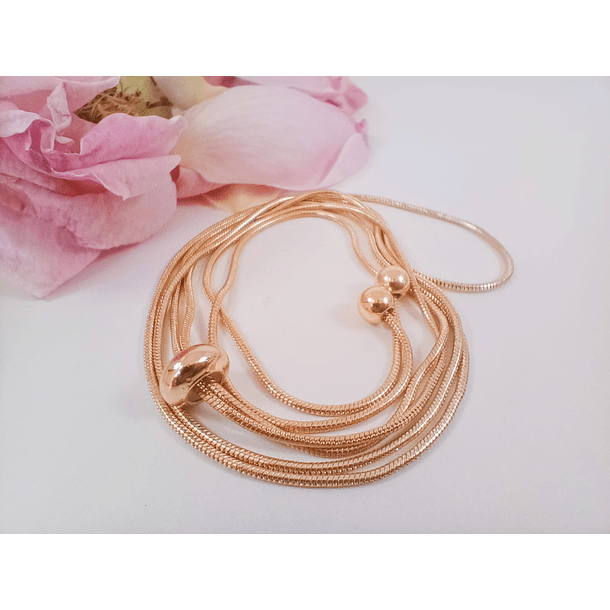 Colgante Collar Largo Regulable Medida Ajustable Minimalista enchapado en oro-6