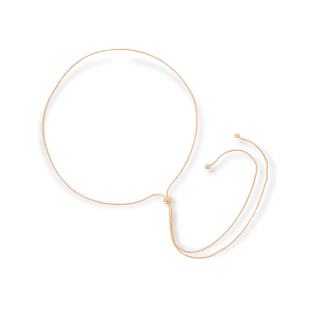 Colgante Collar Largo Regulable Medida Ajustable Minimalista enchapado en oro-0