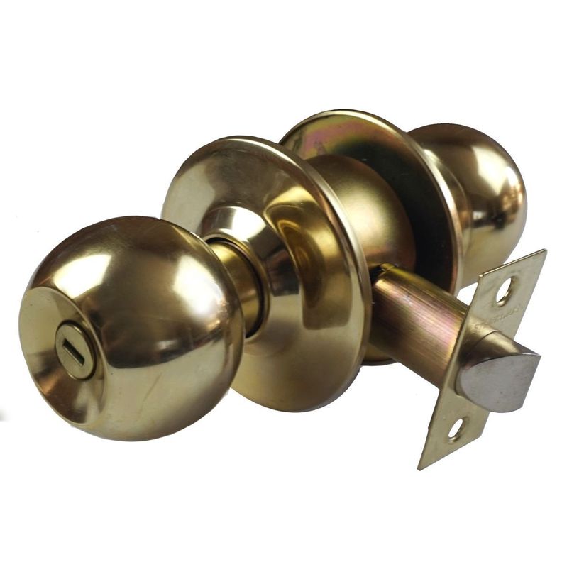 Cerradura Pomo Baño Bronce-0