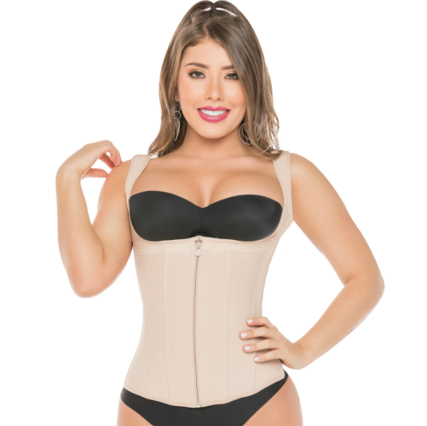 Chaleco Moldeador Y Reductor Fajas Salome 314 Beige-0